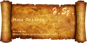 Husz Szilvia névjegykártya